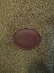 Chiné vert et cuir ébène
