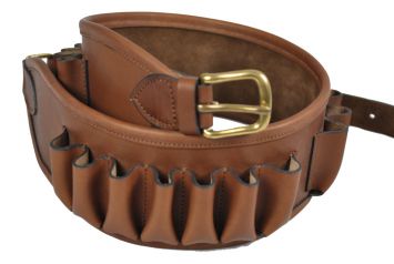 Ceinture cartouchière en cuir