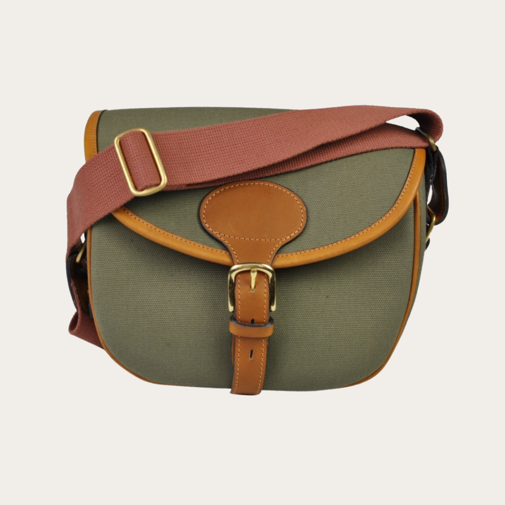 Cartouchière anglaise - toile/cuir (Supportlo Camel, Taupe Chiné, Pas d'initiales)