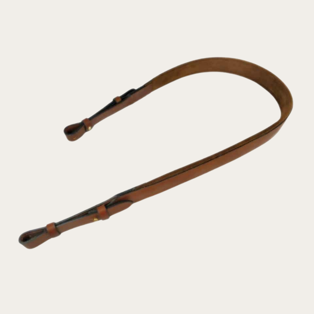 Bretelle en Cuir matelassée (Supportlo Camel, Camel 03292, Pas d'initiales)