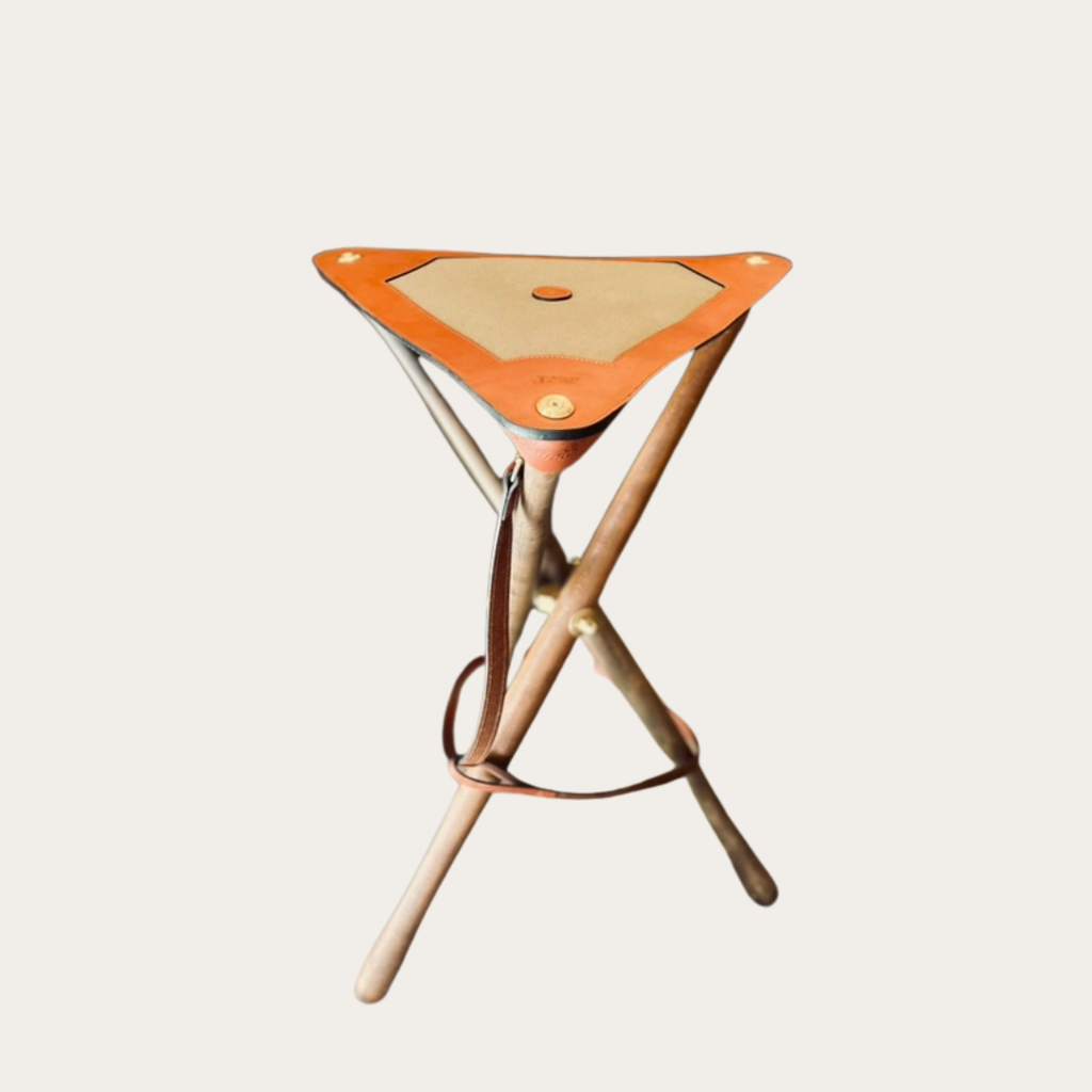 Trépied - toile/cuir - 75 cm