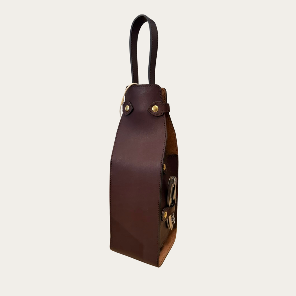 Porte-bouteille - cuir (Supportlo Camel, Pas d'initiales)